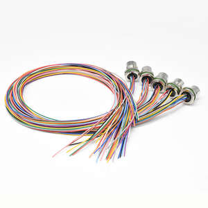 Conector de Alimentación Automotriz M12-A-12P Macho/Hembra para Montaje en Panel, Receptáculo con Cable de 500 mm, 12 Pines, Impermeable IP67, Latón Dorado - Product Image 4