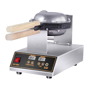 Commercial Egg Waffle Machine <b>Electric</b> Single Head Stainless Steel Non Stick <b>Pan</b> For Food Catering - Product Image 1