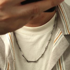 Pulsera y Collar de Cadena de Huesos Vintage de Acero Inoxidable, Joyería Punk Gótica con Eslabones de Esqueleto, Accesorios de Moda Unisex Ajustables - Product Image 5