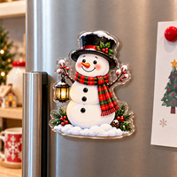 Aimants de Noël en acrylique en gros, autocollants de réfrigérateur personnalisés avec logo pour les fêtes, ornements pour souvenirs et cadeaux, pour distributeurs