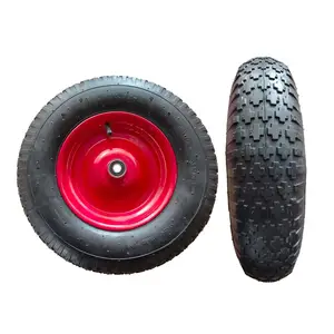 Nouvelle roue en caoutchouc pneumatique de 16 pouces 4.10/3.50 pour fauteuil roulant de brouette pour les fermes d'usines de fabrication au détail
