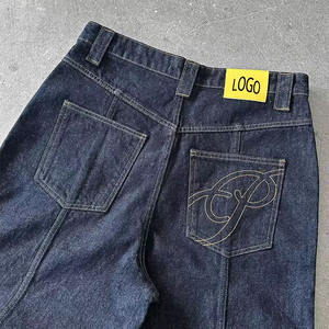 Custom Designer Stretch Straight Oversized Boot Cut Wide Leg Vintage Salvage Japanese Raw Selvedge <strong>Denim</strong> Pant Baggy <strong>Jean</strong> For Men - Product Image 2