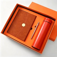 Ensemble cadeau de carnet d'affaires personnalisé, journal en cuir de luxe, stylo, tasse isotherme, souvenir de conférence d'entreprise, cadeau promotionnel en soie