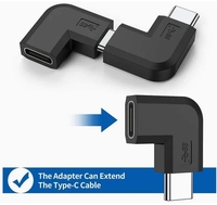 Penjualan laris Adaptor USB C sudut USB 3.1 Adaptor tipe C betina ke jantan