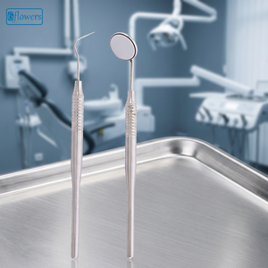 Explorador Dental y Espejo Bucal de Alta Calidad para Tratamiento Dental con Mango Serrillado Sólido, Certificado CE ISO 13485 Clase I - Product Image 3