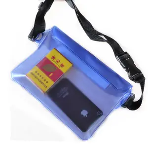 Bolsa de teléfono impermeable con correa para la cintura, bolsa de cintura transparente de PVC para deportes al aire libre duraderos