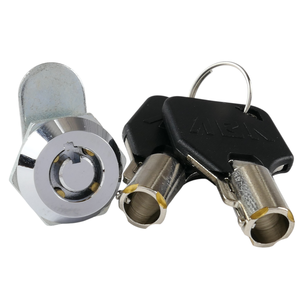 Cerradura de Leva Tubular Pequeña de Grado Industrial, Aleación de Zinc, Latón Cromado, 2 Llaves, Distancia entre Ejes de 6.4mm, Para Muebles de Vending y Gabinetes, Servicio OEM - Product Image 1
