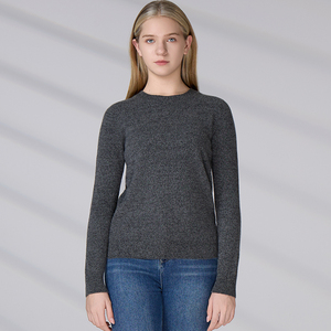 Custom GOTS Winter Ladies Long Sleeve <b>Pullover</b> European Luxury Solid Color 100% Cashmere Sweater for Women - Product Image 5