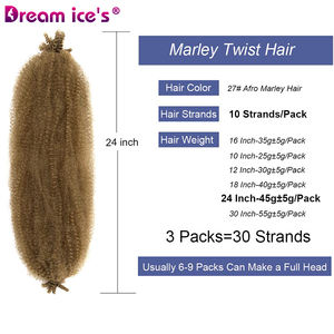 Afro Kinky Twist 16-30 pouces Tresses crochet pré-peluchées Cheveux de printemps Afro Twist Synthétique Crochet Tressage Cheveux Afro Spring Twist - Product Image 5