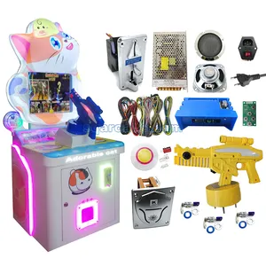 9 in 1 DIY Children Shooting Game Gun Machine Kit Kid Arcade Gun Cabinet Parts With Shot Mainboard Coin Operated Games