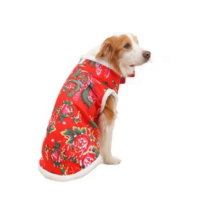 Abrigo de lana para perros, chaqueta acolchada de algodón con patrón de dragón rojo para perros pequeños y medianos, traje de Año Nuevo - Product Image 5