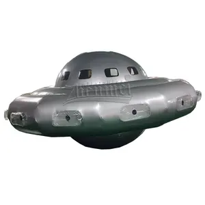 Zhenmei Hersteller 10 Fuß Led-Beleuchtung aufblasbare hängende fliegende UFO-Ballone riesiges Raumschiff zu verkaufen