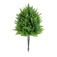 UV-beständige Kunststoff-Pflanze in Grün, Künstliche Realistische Rosen-Topiary-Kugelbäume für Innen und Außen, Hochzeitsdekoration