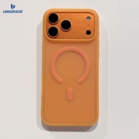 Coque en silicone Mag pour iPhone 17 Pro Max, étui de protection en silicone souple pour iPhone 17