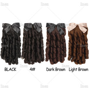 Chignon synthétique bouclé à la française, extension de cheveux bouclés naturels et désordonnés, chouchou <span class=keywords><strong>élastique</strong></span>, queue de cheval <span class=keywords><strong>afro</strong></span> à clipser - Product Image 5