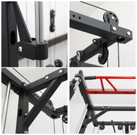 Appareil de musculation multifonctionnel tout-en-un commercial : Smith Machine, Power Rack, Crossover à câbles