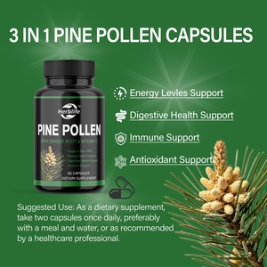 Suplementos Dietéticos OEM ODM en Cápsulas de Extracto de Polen de Pino con Raíz de Jengibre y Vitamina C, Veganos, Sin OMG, para el Apoyo Inmunológico - Product Image 3