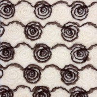 Tissu en peluche de haute qualité, doux, à motif de roses brodé, en fourrure de lapin, pour vêtements, manteaux, textiles de maison, oreillers, tapis, sacs
