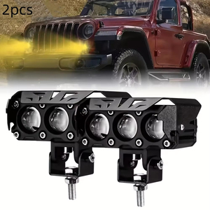 ไฟตัดหมอกเสริมสำหรับรถจักรยานยนต์ ไฟสปอร์ตไลท์ LED 2 ชิ้น 4 เลนส์ สำหรับขับขี่ออฟโรด SUV UTV ATV - Product Image 1
