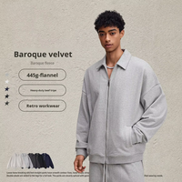 Fabricants de vêtements personnalisés hommes haut de gamme brouillard 445 grammes haute qualité vêtements de travail d'hiver sweat-shirt veste européenne américaine