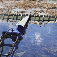 Moissonneuse-batteuse amphibie automatique professionnelle pour une restauration environnementale à haute productivité et l'entretien des zones humides