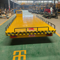 Chariot à plateforme électrique à 4 roues, robuste, 2 tonnes, avec plateforme de 4000x2000 mm, pour le transport à l'aéroport, au port maritime et en serre