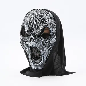 2023 personnalisé en plastique crânes visage Masker plein visage Halloween galvanoplastie démon tueur masque Mardi Gras décoration fête masque