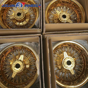 Gold Wire Wheels13x7 Wire <b>Wheels</b> 5x114.3 Rims High Quality for Classical Cars <b>Spoke</b> Wire <b>Wheels</b> - Product Image 3