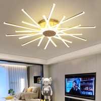 Plafonnier LED moderne en acrylique pour salon et cuisine, style nordique, décoration pour maison et hôtel, lumière de plafond linéaire ronde pour intérieur