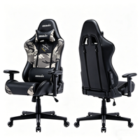Chaise de jeu ergonomique en cuir au design traditionnel, inclinable à 170 degrés, avec mousse à mémoire de forme, hauteur réglable et fonction bascule.