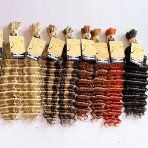 Перуанский необработанный цвет человеческих волос 30 кудрявая плетеная продукция для наращивания волос оптом