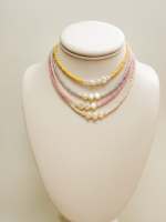 Lot de 15 colliers artisanaux haut de gamme en perles de culture d'eau douce et perles de rocaille, style baroque, délicats, pour usage quotidien, bijoux en pierre naturelle pour marques DTC