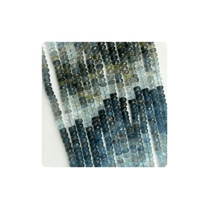 Cuentas Rondelle facetadas al por mayor, 4-5mm, musgo, aguamarina, 4,5 MM, piedras preciosas de musgo, hebra de 14 pulgadas para la fabricación de joyas - Product Image 1