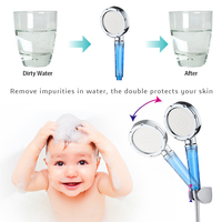 Pommeau de douche haute pression de couleur bleue, économiseur d'eau économique