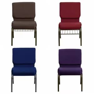 Factory Direct Wholesale Theater <b>Chair</b> Navy <b>Blue</b> Metal Rack Fabric Church <b>Chairs</b> - Product Image 3