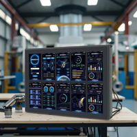 1 télécommande industrielle, écran LCD de contrôle industriel personnalisé de 13 pouces, profil en aluminium, ordinateur de bureau tout-en-un