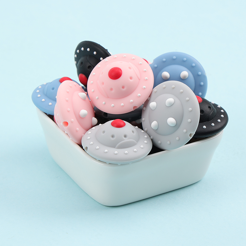 Новые 2023 продукты, силиконовые прорезывающие прорезки зубов, новые печатные силиконовые бусины для жевания зубов, дизайнерские бусины для продажи
