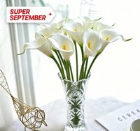 Buket Bunga Calla Lily PU Laris Manis, Dekorasi untuk Pernikahan, Perlengkapan Fotografi Luar Ruangan, Grosir