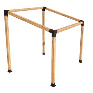 Supports en alliage à 3 voies pour pergolas et tonnelles de jardin, utilisation extérieure sur terrasse et balcon, pour bois de 4x4, support incliné pour toit à 15° - Product Image 3