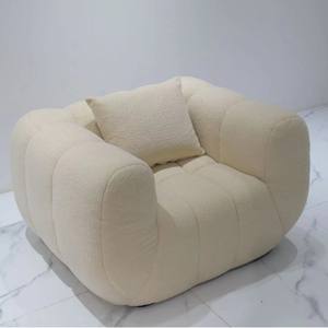 Silla de sofá individual de diseño moderno para ocio de salón de belleza con tapicería de tela de estilo perezoso de calabaza de compresión al vacío de <span class=keywords><strong>espuma</strong></span> completa - Product Image 6