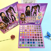 Palette de fards à paupières complète 81 couleurs nacrées mates multicolores, étanche, motif dessin animé mignon pour fille, best-seller
