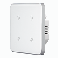 Sakelar Lampu Sentuh Tuya Zigbee 1/2/3/4 Gang dengan Kabel Netral Opsional, Standar EU, Produk Rumah Pintar, Barang Elektronik