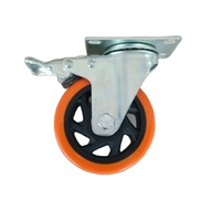 100mm PVC Orange Bleu Noir Rouge Roulette Pivotante Chariot Industriel 1.5 2 2.5 3 4 5 Pouces Roulettes Robustes