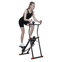 Appareil de fitness multifonction pliable en acier et plastique, simulateur d'escalade d'escalier d'intérieur avec chronomètre, compteur et support de téléphone pour la maison