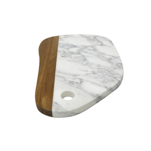 <span class=keywords><strong>Planche</strong></span> à découper en bois naturel de maison marbre et acacia pour <span class=keywords><strong>fromage</strong></span> charcuterie saucisse collation avec trou de suspension - Product Image 5