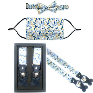 Fashion Wedding Party Elastic Y Back Multi Colors <strong>Black</strong> Button <strong>Bow</strong> <strong>Tie</strong> <strong>Suspenders</strong> <strong>Set</strong> for Men - Product Image 2