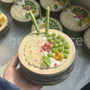 Bamboo <b>Tube</b> Ice Cream Simulation Model Displays Food Mode Adorable Hollow Creamy Topped Cute Swimming Match <b>Bubble</b> Dessert Shop - Product Image 1