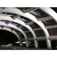 Tente gonflable géante de scène, 10x20x15m, avec couverture de toit transparent amovible et portes de gonflable de chine