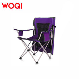 Chaise pliante de camping Woqi Awning avec porte-gobelet, chaise de plage pare-soleil, couleur personnalisable, matériau polyester - Product Image 2