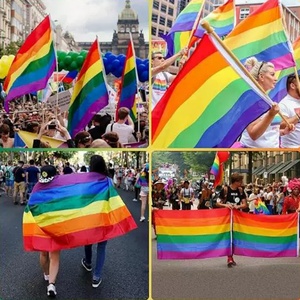 Bandera del Orgullo Lésbico Personalizada con Logotipo, 90*150cm, Bandera Transgénero Arcoíris de 3x5 pies, Poliéster y Seda, Bandera del Orgullo Bisexual y Pansexual - Product Image 3